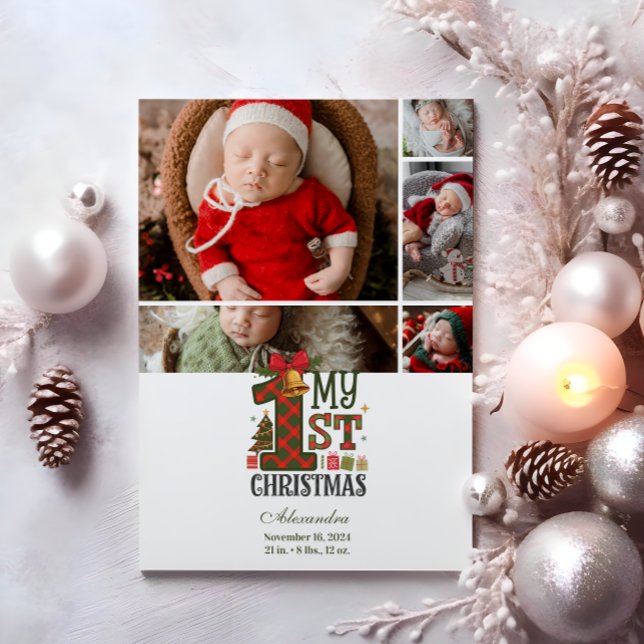 5 Fotopapper första jul Julkort (Skapare uppladdad)