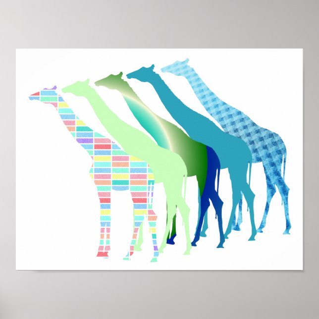5 Giraffes design 1 Poster (Framsidan)