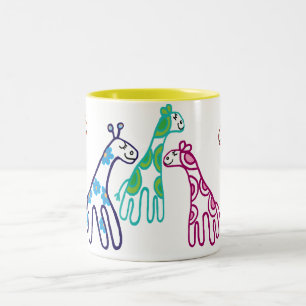 5 Giraffes Två-Tonad Mugg