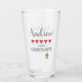 5 Hjärtmärkt Student Glaskopp