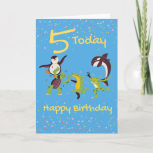 5 i dag - Grattis på födelsedagen Kort