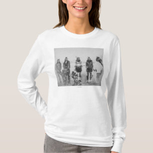 5 indiska krigare för gräsdans fotograferar tee shirt