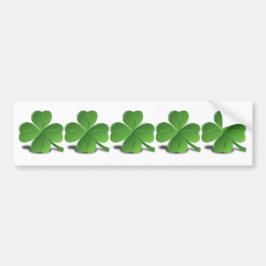 5 irländska shamrock i rad Irland Enkel Bildekal