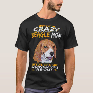 5 Jag Är Den Galna Beagle-Mamman Beagle T Shirt