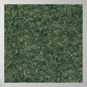 5 k traditionell kinesisk design, bakgrundsmönster poster