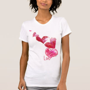 5 Kärlek Hearts Torn Tshirt Apparel Tee