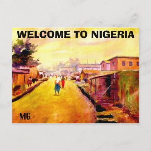 5 kopior, välkommen till NIGERIA, MG Vykort