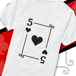 5-kort för uppspelningskort 5-kort t shirt