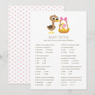 5 Little Ankor Baby Trivia Baby Shower Inbjudningar