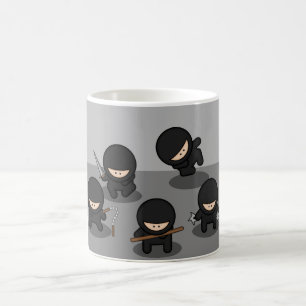 5 Little ninjas Kaffemugg