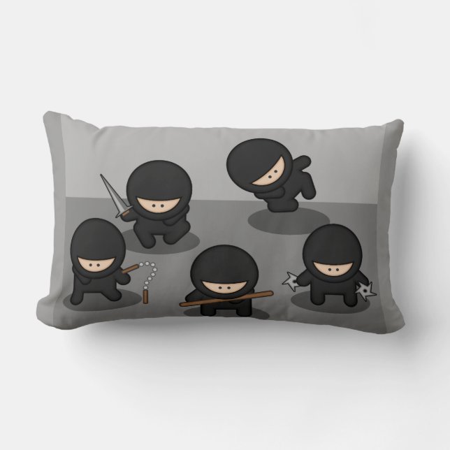 5 Little ninjas Lumbarkudde (Framsida)