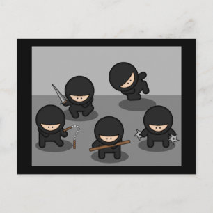 5 Little ninjas Vykort