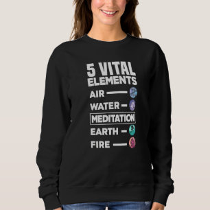5 livsviktiga element Luft Vatten Meditation Jord  T Shirt