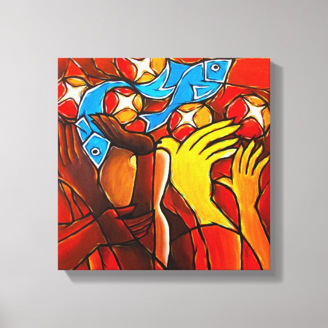 5 Loaves 2 Fishing Kanvastryck (Framsida)