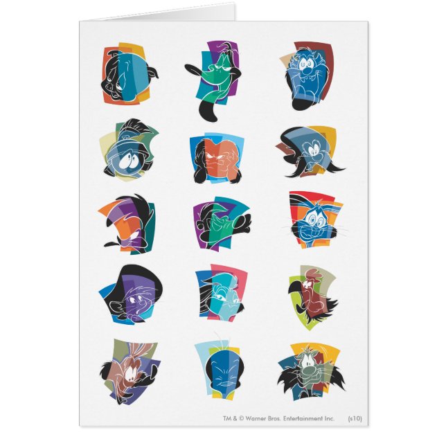 # 5 LOONEY TUNES™ FotoOp Hälsningskort (Framsidan)