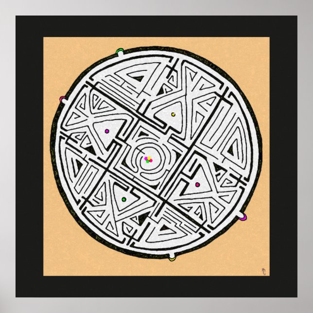 5 lösningar labyrint design poster (Framsidan)
