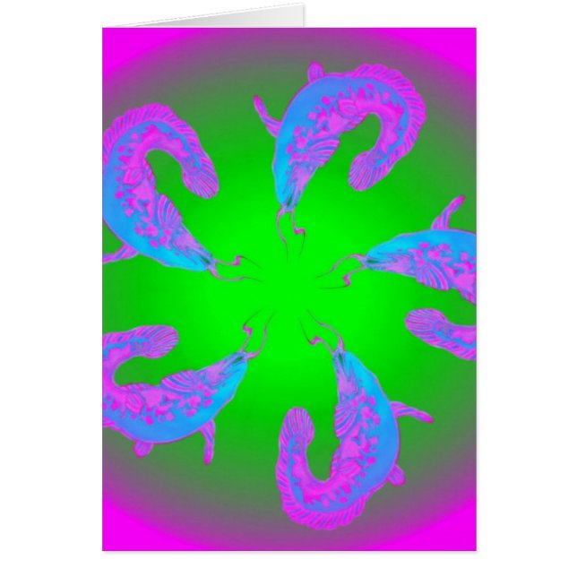 5 Lucky Catfish #1 Hälsningskort (Framsidan)