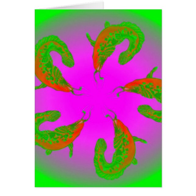 5 Lucky Catfish #2 Hälsningskort (Framsidan)