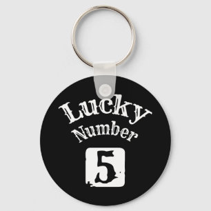 5 - Lucky Number 5 Tur Nyckelring