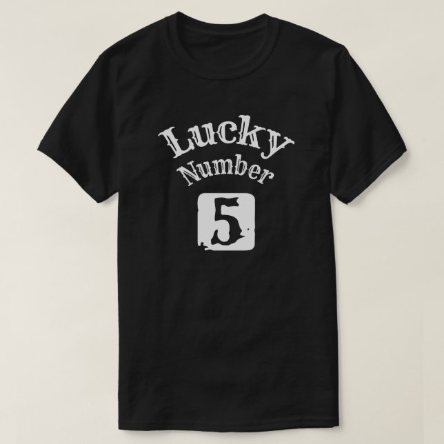 5 - Lucky Number 5 Tur T Shirt (Design framsida)