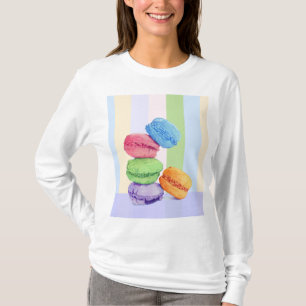 5 Macaron rand Dam T-shirt