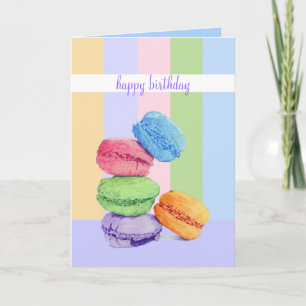5 Macaron rand födelsedagskort Kort
