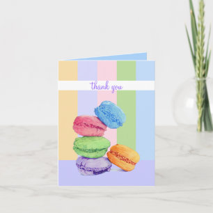 5 Macaron rand Tackkort Card