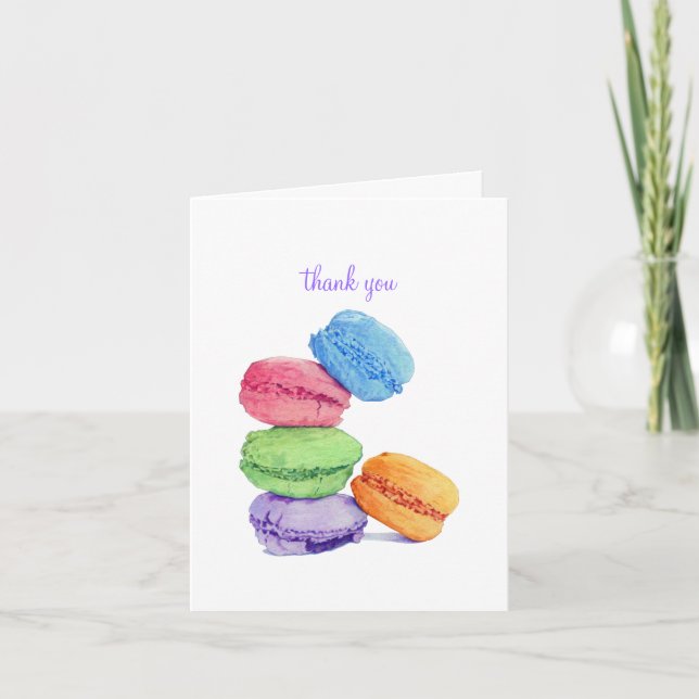 5 Macaron Tackkort Card (Framsida)