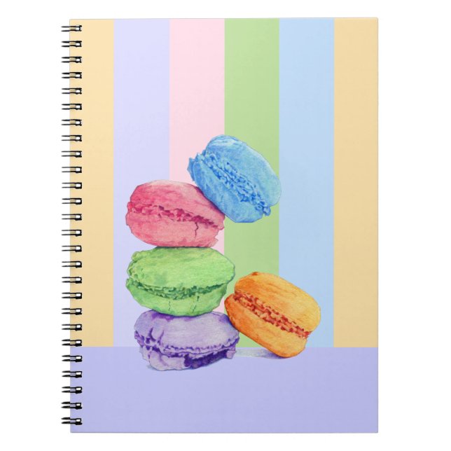 5 Macarons rand bärbar dator Anteckningsbok (Framsidan)