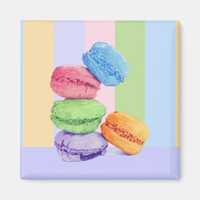 5 Macarons rand Magnet (Framsidan)