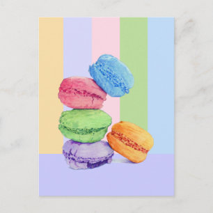 5 Macarons rand vykort