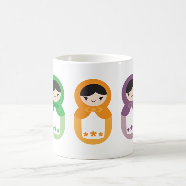 5 Matryoshka älsklingar Kaffemugg (Center)