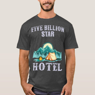 5 miljarder stjärnor Hotel Camping Night Himlar Na T Shirt