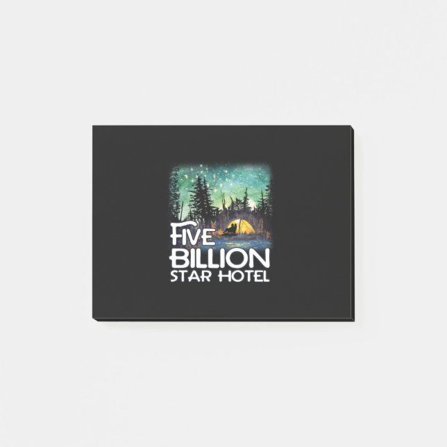 5 miljarder stjärnor Hotel Camping Post-it Block (Framsida)