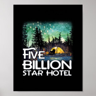 5 miljarder stjärnor Hotel Camping Poster