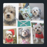 5 Moderna vinklar för Photo Collage Funky Mid Cent Fyrkantig Klocka<br><div class="desc">Använda fem bilder för att göra ett unikt och galet fotokollage. Du kan behöva prova några foton för att se vilka som fungerar i de olika områdena. Om du vill flytta något runt klickar du på knappen Anpassa för att göra ändringar.</div>