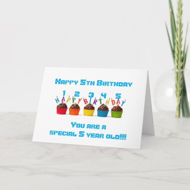 5 MUFFINSAR FÖR DIN ****5 BIRTHDAY *** HAR ROLIGT KORT (Framsida)