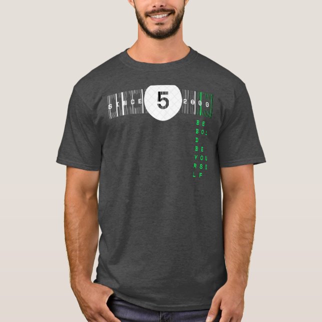 5 numerisk inspirerad manar baströja t shirt (Framsida)
