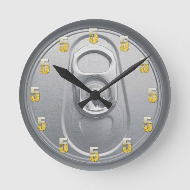 5 O'Clock Beer Rund Klocka (Framsida)