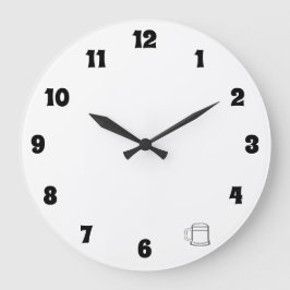 5 O'Clock nånstans Clock Stor Klocka