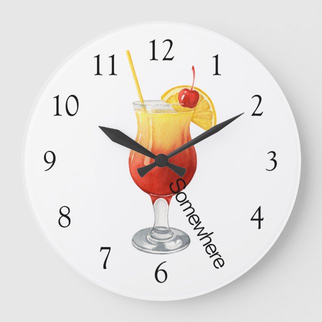 5 O'Clock nånstans Daiquiri Stor Klocka (Framsida)