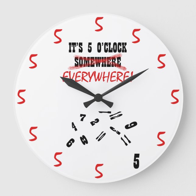 5 O'Clock överallt Stor Klocka (Framsida)
