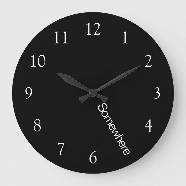 5 O'Clock Somewhere Svart Stor Klocka (Framsida)