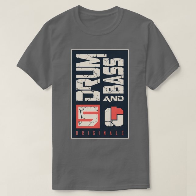 5 Originals DRUM AND BASS  T Shirt (Design framsida)
