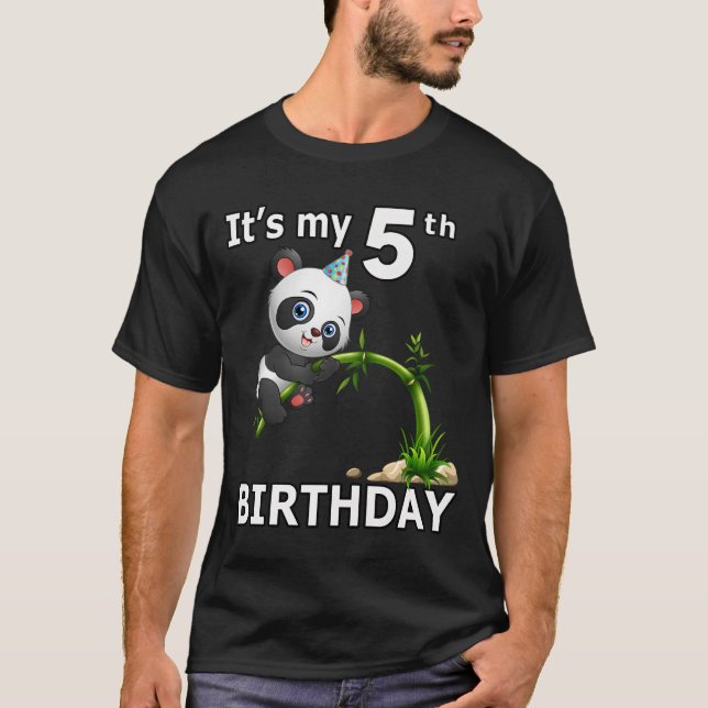 5 Panda 5:e Py Djurliknande Panda T Shirt (Framsida)