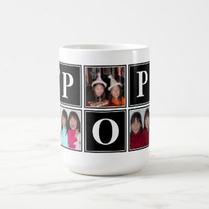 5 Photo Anpassningsbar Black Collage POP Mugg