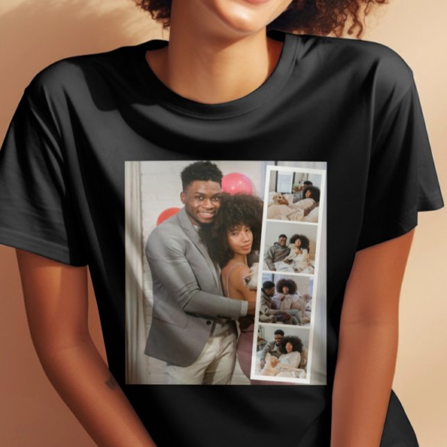 5 Photo Booth Modern Personlig T Shirt (5 Photo Booth Modern Personalized T-Shirt by Ricaso. Add your own photographs. Photo gift ideas)