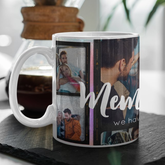 5 Photo Collage par Romantic Modern Elegant Kaffemugg (Skapare uppladdad)