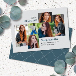 5 Photo College Teal Grått Meddelande
