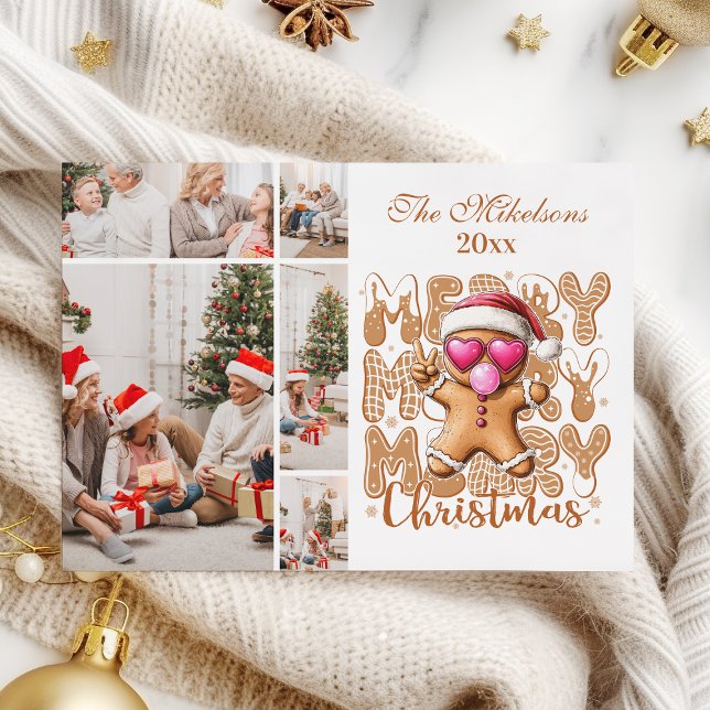  5 Photo Cute Gingerbread  Christmas  Julkort (Skapare uppladdad)